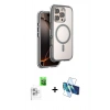 MARSİLYAN™- iPhone 16 Pro Max Kılıf Zirve Klasik Prime - Siyah 3D Antistatik Cam Ekran Koruyucu + Raze Metal Kamera Lens - BZ