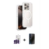 MARSİLYAN™- iPhone 16 Pro Max Kılıf Zirve Klasik Prime - Siyah 3D Antistatik Hayalet Cam Ekran Koruyucu + Bilvis Titan Kamera Lens - SH