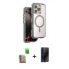 MARSİLYAN™- iPhone 16 Pro Max Kılıf Zirve Klasik Prime - Siyah 3D Antistatik Hayalet Cam Ekran Koruyucu + Raze Metal Kamera Lens - CLTM