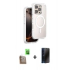MARSİLYAN™- iPhone 16 Pro Max Kılıf Zirve Klasik Prime - Siyah 3D Antistatik Hayalet Cam Ekran Koruyucu + Raze Metal Kamera Lens - CLTM