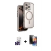 MARSİLYAN™- iPhone 16 Pro Max Kılıf Zirve Klasik Prime - Siyah 3D Antistatik Mat Seramik Nano Ekran Koruyucu + Bilvis Titan Kamera Lens - TMGI