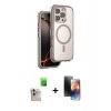 MARSİLYAN™- iPhone 16 Pro Max Kılıf Zirve Klasik Prime - Siyah 3D Antistatik Mat Seramik Nano Ekran Koruyucu + Raze Metal Kamera Lens - NLGY