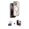 MARSİLYAN™- iPhone 16 Pro Max Kılıf Zirve Klasik Prime - Siyah 3D Antistatik Mat Seramik Nano Ekran Koruyucu + Bilvis Titan Kamera Lens - SH