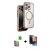 MARSİLYAN™- iPhone 16 Pro Max Kılıf Zirve Klasik Prime - Siyah 3D Antistatik Mat Seramik Nano Ekran Koruyucu + Raze Metal Kamera Lens - CLTM