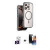 MARSİLYAN™- iPhone 16 Pro Max Kılıf Zirve Klasik Prime - Siyah 3D Antistatik Mat Seramik Nano Ekran Koruyucu + Bilvis Titan Kamera Lens - TMGI
