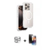 MARSİLYAN™- iPhone 16 Pro Max Kılıf Zirve Klasik Prime - Siyah 3D Antistatik Mat Seramik Nano Ekran Koruyucu + Pers Alüminyum Kamera Lens - GS