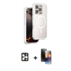 MARSİLYAN™- iPhone 16 Pro Max Kılıf Zirve Klasik Prime - Siyah 3D Antistatik Mat Seramik Nano Ekran Koruyucu + PVD Metal Kamera Lens - GD