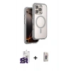 MARSİLYAN™- iPhone 16 Pro Max Kılıf Zirve Klasik Prime - Siyah Bilvis 3D Cam Ekran Koruyucu + Bilvis Titan Kamera Lens - SH