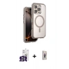 MARSİLYAN™- iPhone 16 Pro Max Kılıf Zirve Klasik Prime - Siyah Bilvis 3D Cam Ekran Koruyucu + Bilvis Titan Kamera Lens - GS