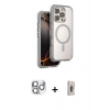 MARSİLYAN™- iPhone 16 Pro Max Kılıf Zirve Klasik Prime - Siyah Bilvis 3D Cam Ekran Koruyucu + Pers Alüminyum Kamera Lens - GS