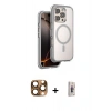 MARSİLYAN™- iPhone 16 Pro Max Kılıf Zirve Klasik Prime - Siyah Bilvis 3D Cam Ekran Koruyucu + Pers Alüminyum Kamera Lens - CLTM