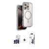 MARSİLYAN™- iPhone 16 Pro Max Kılıf Zirve Klasik Prime - Siyah Bilvis 3X AR Hayalet Cam Ekran Koruyucu + Bilvis Titan Kamera Lens - GS