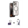 MARSİLYAN™- iPhone 16 Pro Max Kılıf Zirve Klasik Prime - Siyah Bilvis 3X AR Hayalet Cam Ekran Koruyucu + Bilvis Titan Kamera Lens - SH