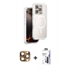 MARSİLYAN™- iPhone 16 Pro Max Kılıf Zirve Klasik Prime - Siyah Bilvis 3X AR Hayalet Cam Ekran Koruyucu + Pers Alüminyum Kamera Lens - CLTM