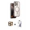 MARSİLYAN™- iPhone 16 Pro Max Kılıf Zirve Klasik Prime - Siyah Bilvis 3X AR Hayalet Cam Ekran Koruyucu + Pers Alüminyum Kamera Lens - CLTM