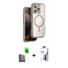 MARSİLYAN™- iPhone 16 Pro Max Kılıf Zirve Klasik Prime - Siyah Bilvis 3X AR Hayalet Cam Ekran Koruyucu + Raze Metal Kamera Lens - SH