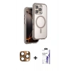 MARSİLYAN™- iPhone 16 Pro Max Kılıf Zirve Klasik Prime - Siyah Bilvis 3X AR HD Cam Ekran Koruyucu + Pers Alüminyum Kamera Lens - CLTM