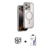 MARSİLYAN™- iPhone 16 Pro Max Kılıf Zirve Klasik Prime - Siyah Bilvis 3X AR HD Cam Ekran Koruyucu + Pers Alüminyum Kamera Lens - GI