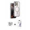 MARSİLYAN™- iPhone 16 Pro Max Kılıf Zirve Klasik Prime - Siyah Bilvis 3X AR HD Cam Ekran Koruyucu + Pers Alüminyum Kamera Lens - GS