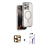 MARSİLYAN™- iPhone 16 Pro Max Kılıf Zirve Klasik Prime - Siyah Bilvis 3X AR HD Cam Ekran Koruyucu + Pers Alüminyum Kamera Lens - CLTM