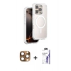 MARSİLYAN™- iPhone 16 Pro Max Kılıf Zirve Klasik Prime - Siyah Bilvis 3X AR HD Cam Ekran Koruyucu + Pers Alüminyum Kamera Lens - CLTM