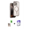 MARSİLYAN™- iPhone 16 Pro Max Kılıf Zirve Klasik Prime - Siyah Bilvis 5in1 3D Magic Cam Ekran Koruyucu + Raze Metal Kamera Lens - NLGY