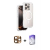 MARSİLYAN™- iPhone 16 Pro Max Kılıf Zirve Klasik Prime - Siyah Bilvis 5in1 3D Magic Cam Ekran Koruyucu + Pers Alüminyum Kamera Lens - CLTM