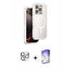 MARSİLYAN™- iPhone 16 Pro Max Kılıf Zirve Klasik Prime - Siyah Bilvis 5in1 3D Magic Cam Ekran Koruyucu + Pers Alüminyum Kamera Lens - GS