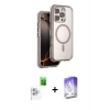 MARSİLYAN™- iPhone 16 Pro Max Kılıf Zirve Klasik Prime - Siyah Bilvis 5in1 3D Magic Cam Ekran Koruyucu + Raze Metal Kamera Lens - BZ