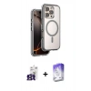 MARSİLYAN™- iPhone 16 Pro Max Kılıf Zirve Klasik Prime - Siyah Bilvis 5in1 3D Magic Cam Ekran Koruyucu + Bilvis Titan Kamera Lens - TMGI
