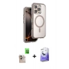 MARSİLYAN™- iPhone 16 Pro Max Kılıf Zirve Klasik Prime - Siyah Bilvis 5in1 5D Magic Hayalet Cam Ekran Koruyucu + Raze Metal Kamera Lens - NLGY