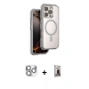 MARSİLYAN™- iPhone 16 Pro Max Kılıf Zirve Klasik Prime - Siyah Bilvis Hayalet Cam Ekran Koruyucu + Pers Alüminyum Kamera Lens - GS