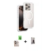 MARSİLYAN™- iPhone 16 Pro Max Kılıf Zirve Klasik Prime - Siyah Bilvis Hayalet Cam Ekran Koruyucu + Raze Metal Kamera Lens - NLGY