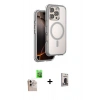 MARSİLYAN™- iPhone 16 Pro Max Kılıf Zirve Klasik Prime - Siyah Bilvis Hayalet Cam Ekran Koruyucu + Raze Metal Kamera Lens - NLGY
