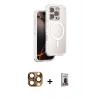 MARSİLYAN™- iPhone 16 Pro Max Kılıf Zirve Klasik Prime - Siyah Bilvis Hayalet Cam Ekran Koruyucu + Pers Alüminyum Kamera Lens - CLTM