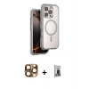 MARSİLYAN™- iPhone 16 Pro Max Kılıf Zirve Klasik Prime - Siyah Bilvis Hayalet Cam Ekran Koruyucu + Pers Alüminyum Kamera Lens - CLTM