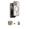 MARSİLYAN™- iPhone 16 Pro Max Kılıf Zirve Klasik Prime - Siyah Bilvis Hayalet Cam Ekran Koruyucu + Pers Alüminyum Kamera Lens - CLTM
