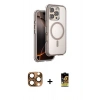 MARSİLYAN™- iPhone 16 Pro Max Kılıf Zirve Klasik Prime - Siyah Buffer Cam Ekran Koruyucu + Pers Alüminyum Kamera Lens - CLTM