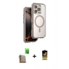 MARSİLYAN™- iPhone 16 Pro Max Kılıf Zirve Klasik Prime - Siyah Buffer Cam Ekran Koruyucu + Raze Metal Kamera Lens - CLTM
