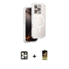 MARSİLYAN™- iPhone 16 Pro Max Kılıf Zirve Klasik Prime - Siyah Buffer Cam Ekran Koruyucu + PVD Metal Kamera Lens - GD
