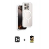 MARSİLYAN™- iPhone 16 Pro Max Kılıf Zirve Klasik Prime - Siyah Buffer Cam Ekran Koruyucu + PVD Metal Kamera Lens - SH