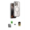 MARSİLYAN™- iPhone 16 Pro Max Kılıf Zirve Klasik Prime - Siyah Buffer Cam Ekran Koruyucu + Raze Metal Kamera Lens - SH