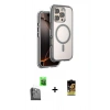 MARSİLYAN™- iPhone 16 Pro Max Kılıf Zirve Klasik Prime - Siyah Buffer Cam Ekran Koruyucu + Raze Metal Kamera Lens - SH