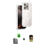 MARSİLYAN™- iPhone 16 Pro Max Kılıf Zirve Klasik Prime - Siyah Buffer Cam Ekran Koruyucu + Raze Metal Kamera Lens - SH