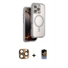 MARSİLYAN™- iPhone 16 Pro Max Kılıf Zirve Klasik Prime - Siyah Buffer Hayalet Cam Ekran Koruyucu + Pers Alüminyum Kamera Lens - CLTM