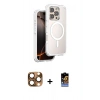 MARSİLYAN™- iPhone 16 Pro Max Kılıf Zirve Klasik Prime - Siyah Buffer Hayalet Cam Ekran Koruyucu + Pers Alüminyum Kamera Lens - CLTM