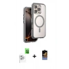 MARSİLYAN™- iPhone 16 Pro Max Kılıf Zirve Klasik Prime - Siyah Buffer Hayalet Cam Ekran Koruyucu + Raze Metal Kamera Lens - BZ