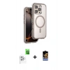 MARSİLYAN™- iPhone 16 Pro Max Kılıf Zirve Klasik Prime - Siyah Buffer Hayalet Cam Ekran Koruyucu + Raze Metal Kamera Lens - BZ