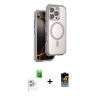 MARSİLYAN™- iPhone 16 Pro Max Kılıf Zirve Klasik Prime - Siyah Buffer Hayalet Cam Ekran Koruyucu + Raze Metal Kamera Lens - BZ