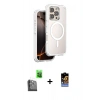 MARSİLYAN™- iPhone 16 Pro Max Kılıf Zirve Klasik Prime - Siyah Buffer Hayalet Cam Ekran Koruyucu + Raze Metal Kamera Lens - SH